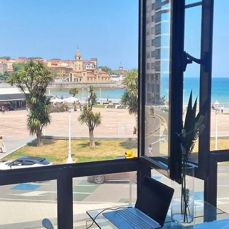 Apartamento Apartamento la Escalerona con vistas al mar Gijón Exterior foto