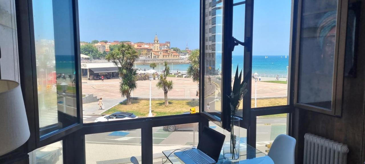 Apartamento Apartamento la Escalerona con vistas al mar Gijón Exterior foto