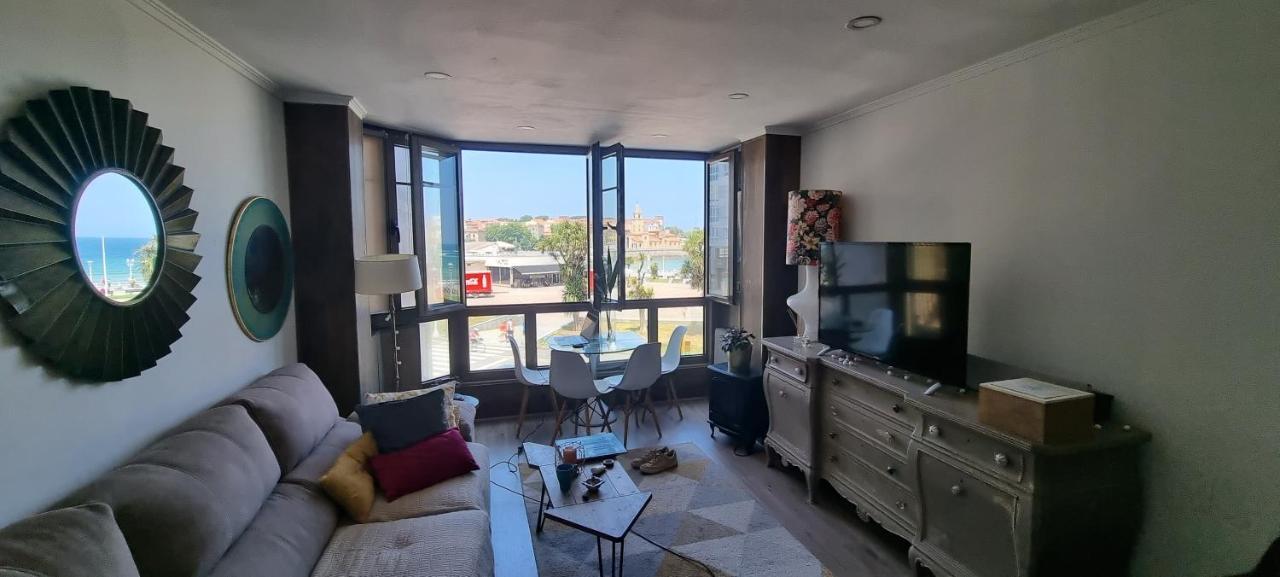 Apartamento Apartamento la Escalerona con vistas al mar Gijón Exterior foto